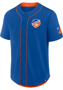 FC Cincinnati Mens Blue Button Down Baseball Jersey