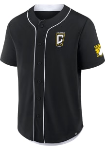 Columbus Crew Mens Black Button Down Baseball Jersey