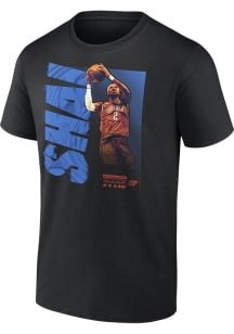 Shai Gilgeous-Alexander Oklahoma City Thunder Black Wave Short Sleeve Player T Shirt