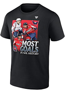 Alex Ovechkin Washington Capitals Black Evolution of 8 Short Sleeve Fashion Player T Shirt