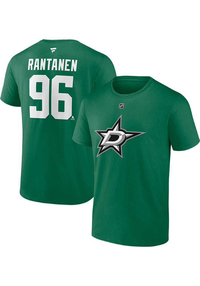 Mikko Rantanen Dallas Stars GREEN Home Short Sleeve Player T Shirt