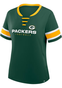 Green Bay Packers Womens Draw Play Fashion Football Jersey - Green