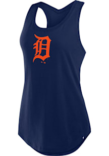 Detroit Tigers Womens Navy Blue Clubhouse Tank Top