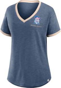 Minnesota Twins Womens Navy Blue Hometown Short Sleeve T-Shirt