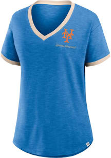 New York Mets Womens Blue Hometown Short Sleeve T-Shirt