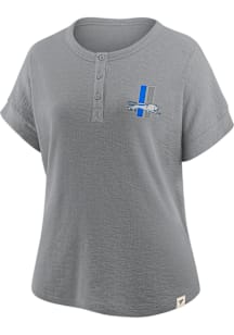 Detroit Lions Womens Grey Golden Era Short Sleeve T-Shirt