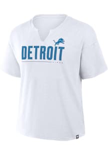 Detroit Lions Womens White Bursting Agility Short Sleeve T-Shirt