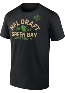 Green Bay Packers Black 2025 NFL Draft Stock Short Sleeve T Shirt