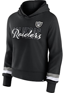 Las Vegas Raiders Womens Black Over Hooded Sweatshirt