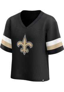 New Orleans Saints Womens Homeschool Fashion Football Jersey - Black