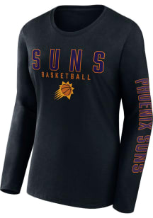 Phoenix Suns Womens Black Point LS Tee