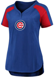 Chicago Cubs Womens Iconic League Diva Fashion Baseball Jersey - Blue