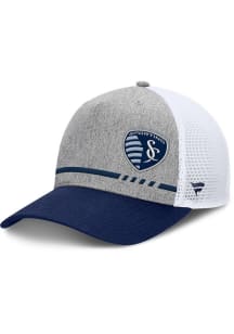 Sporting Kansas City Low Block 5-Panel Trucker Adjustable Hat - Grey