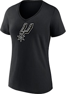 San Antonio Spurs Womens Black Iconic Short Sleeve T-Shirt