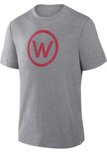 Wisconsin Badgers Grey Distressed Vintage Short Sleeve Fashion T Shirt