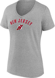 New Jersey Devils Womens Grey Iconic Short Sleeve T-Shirt