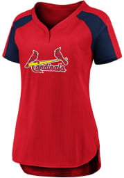 St Louis Cardinals Womens Iconic League Diva Fashion Baseball Jersey - Red