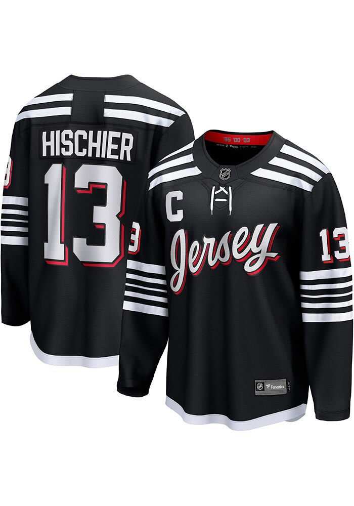 【希少】 NHLオリジナル6 セラミックミニチュアジャージコレクション 額入り Nico Hischier #13 Autographed 2024-25 Military Appreciation Night
