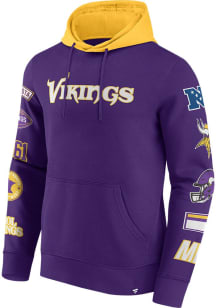 Minnesota Vikings Mens Purple Patched Out Long Sleeve Hoodie