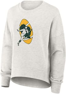 Green Bay Packers Womens Grey Primary Chain Crew Sweatshirt
