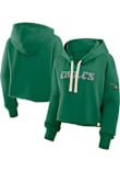 Philadelphia Eagles Womens Kelly Green New Horizons Hooded Sweatshirt