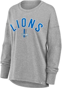 Detroit Lions Womens Grey Sleeve Sweep LS Tee