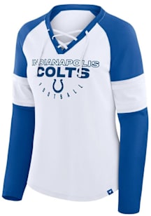 Indianapolis Colts Womens White Gridiron LS Tee