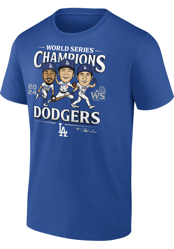Los Angeles Dodgers ROYAL 2024 WS Champs Caricature Short