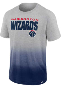Washington Wizards Grey Iconic BiBlend Dip Dye Short Sleeve Fashion T Shirt