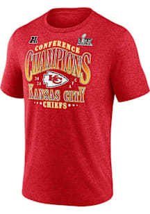 Kansas City Chiefs Red 2024 Conference Champions Short Sleeve Fashion T Shirt