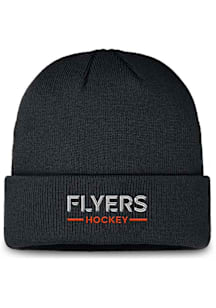 Philadelphia Flyers Black 2025 Authentic Pro Rink Cuff Mens Knit Hat