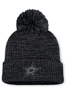 Dallas Stars Black 2025 Authentic Pro Tonal Road 9 W Cuffed Pom Womens Knit Hat