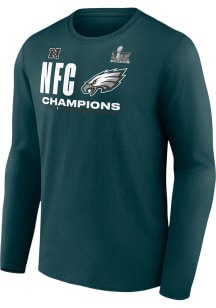 Philadelphia Eagles Midnight Green 2024 Conference Champions Long Sleeve T Shirt