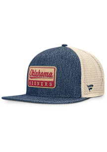 Oklahoma Sooners Navy Blue COLLEGE STOCKMAN Mens Snapback Hat