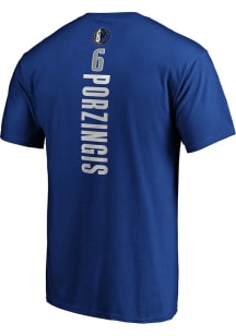 Kristaps Porzingis Dallas Mavericks Blue Playmaker Short Sleeve Player T Shirt