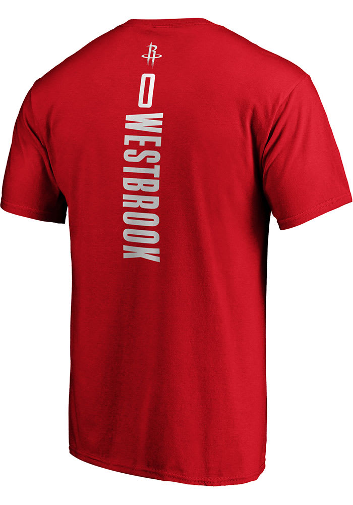 Russell Westbrook Houston Rockets Red Playmaker Short Sleeve Player T Shirt