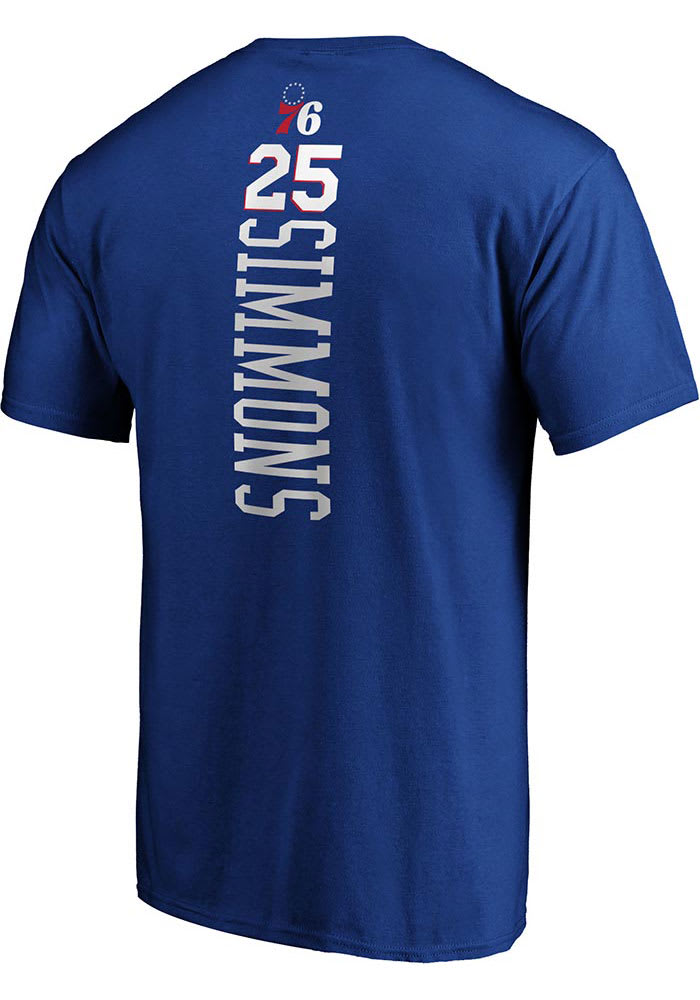 Ben Simmons Philadelphia 76ers Blue Playmaker Short Sleeve Player T Shirt