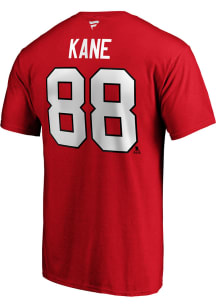 Patrick Kane Chicago Blackhawks Red Authentic Stack Short Sleeve Player T Shirt