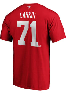 Dylan Larkin Detroit Red Wings Red Authentic Stack Short Sleeve Player T Shirt