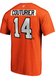 Sean Couturier Philadelphia Flyers Orange Authentic Stack Short Sleeve Player T Shirt
