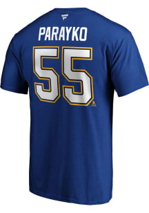 Colton Parayko St Louis Blues Blue Authentic Stack Short Sleeve Player T Shirt