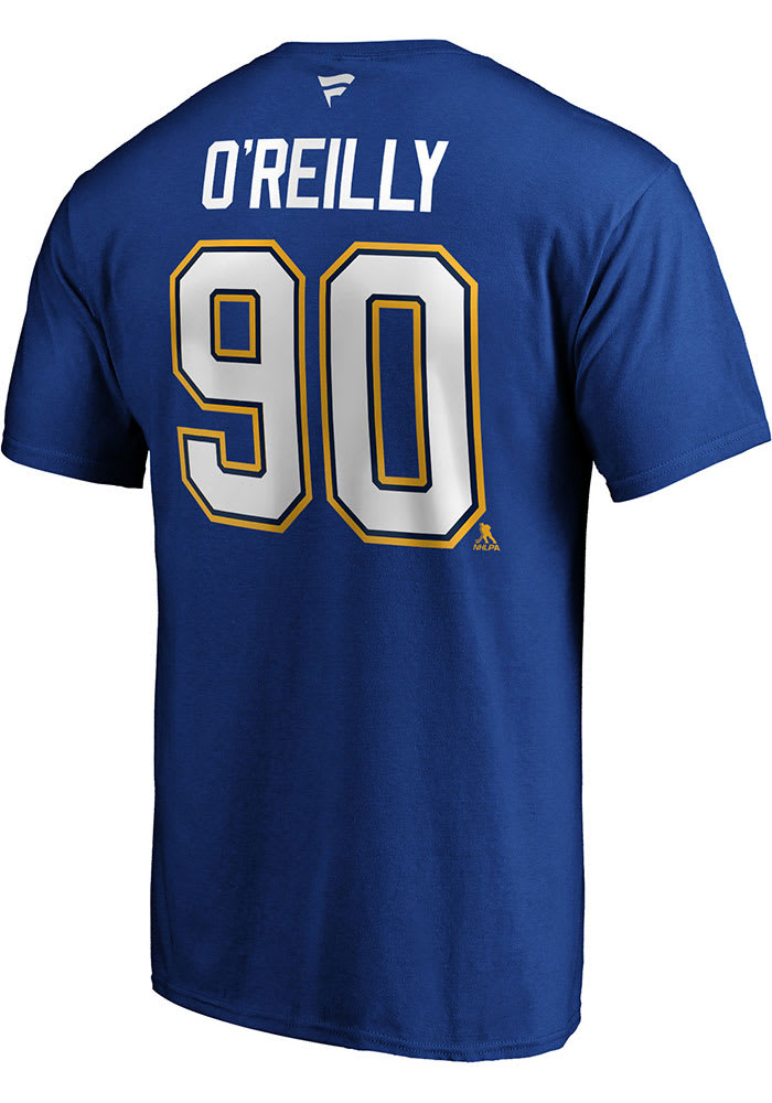 Ryan O'Reilly St Louis Blues Blue Authentic Stack Short Sleeve Player T Shirt
