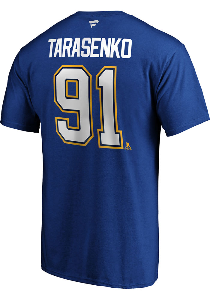 Vladimir Tarasenko St Louis Blues Blue Authentic Stack Short Sleeve Player T Shirt