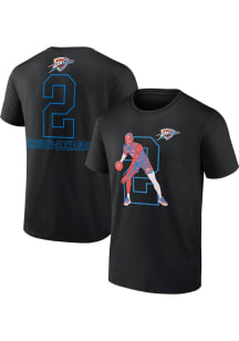 Shai Gilgeous-Alexander Oklahoma City Thunder Black Player Action Short Sleeve Fashion Player T Sh..