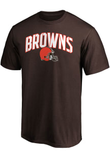 Cleveland Browns Brown Primary Logo Cotton Short Sleeve T Shirt