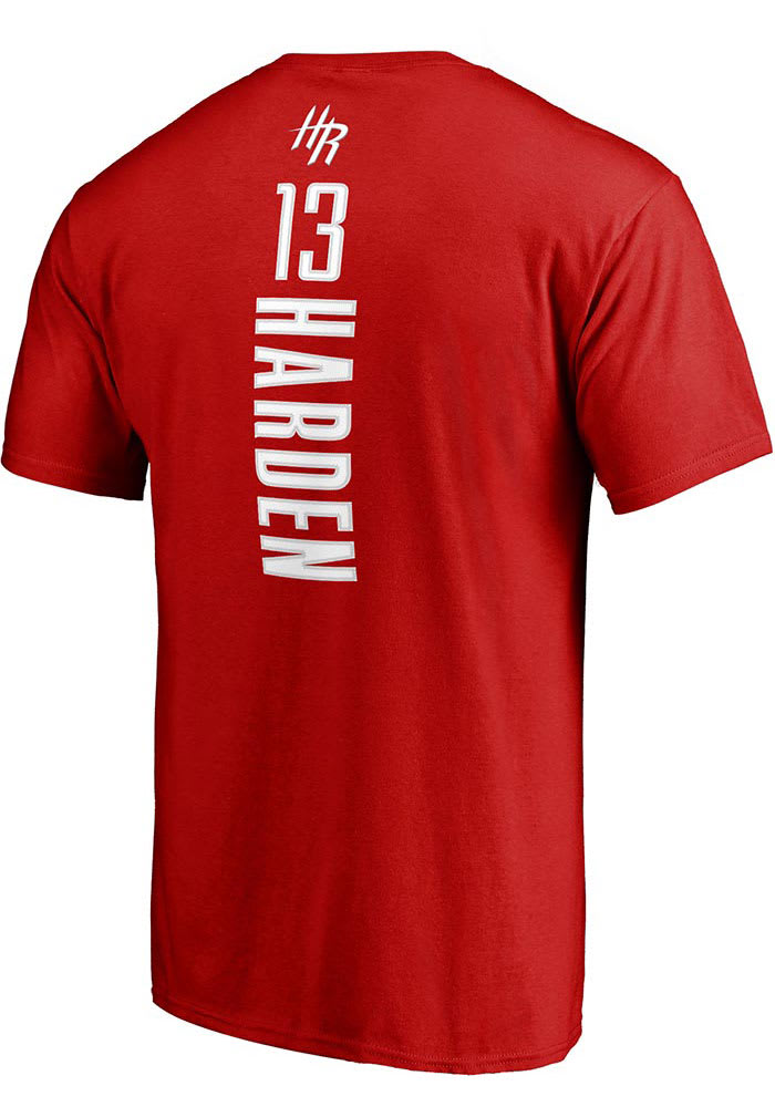 James Harden Houston Rockets Red Backer Short Sleeve Player T Shirt