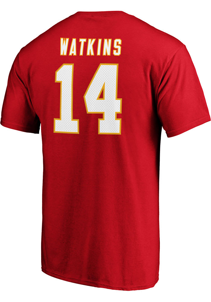 Sammy Watkins Kansas City Chiefs Red Authentic Stack Short Sleeve Player T Shirt