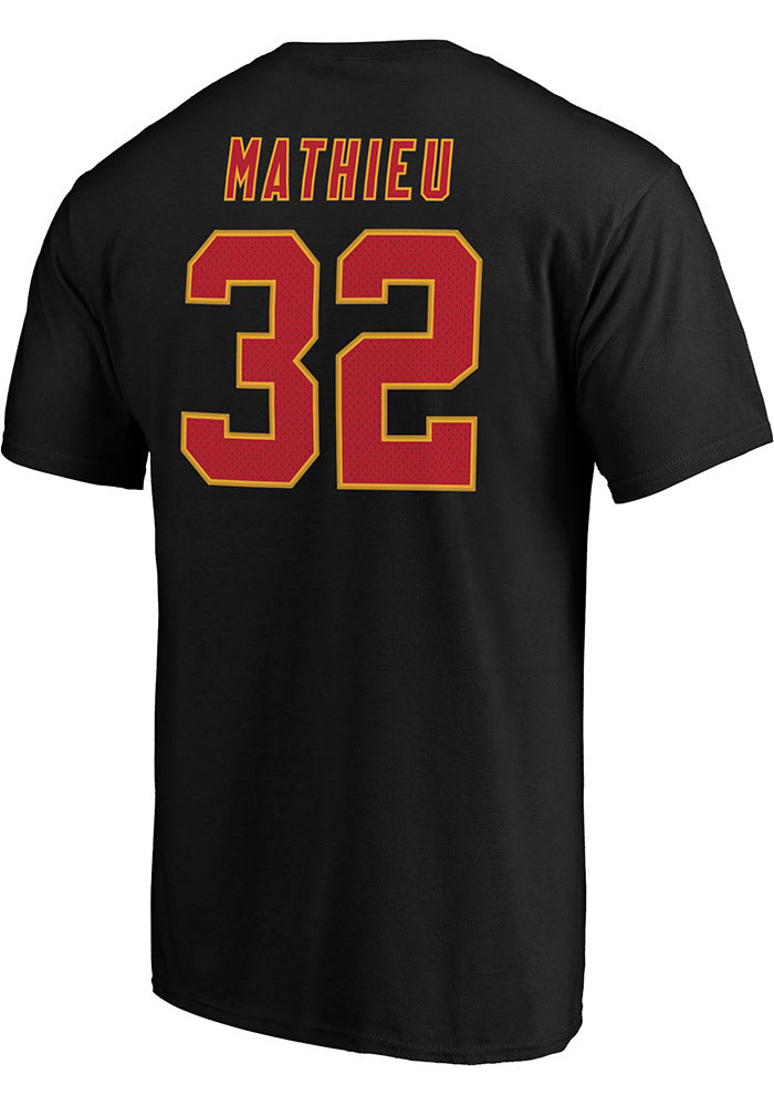 Tyrann Mathieu Kansas City Chiefs Black Authentic Stack Short Sleeve Player T Shirt
