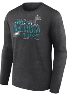 Philadelphia Eagles Grey 2024 Super Bowl Champions Roster Best Teammates Long Sleeve T Shirt