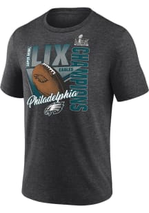 Philadelphia Eagles Grey 2024 Super Bowl Champions Own the Moment Short Sleeve T Shirt
